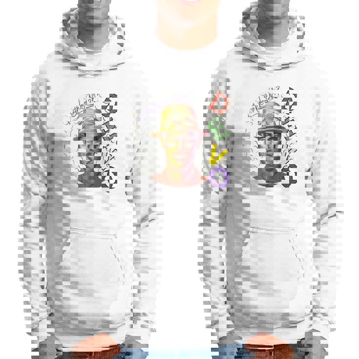 Sweat à capuche Hommage à Devo Are We Not Men? Design New Wave
