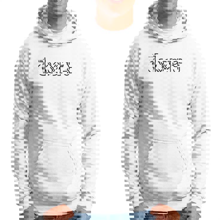 Sweat à capuche The Doors Blanc, Logo Iconique pour Fans de Rock