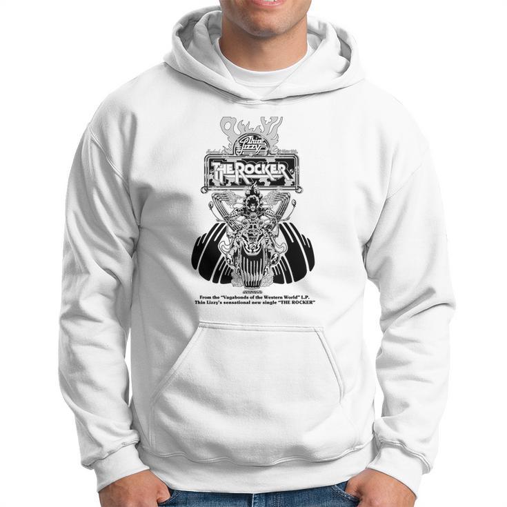 Sweat à capuche The Rocker Ailes & Couronne, Style Rock & Moto