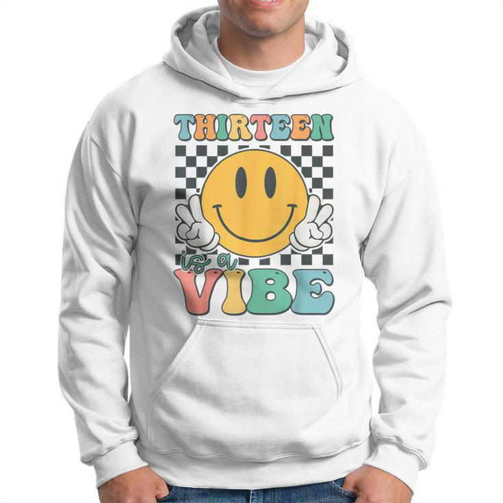 Thirn Is A Vibe 13Th Birthday Smile Face Hippie Boys Girl Hoodie