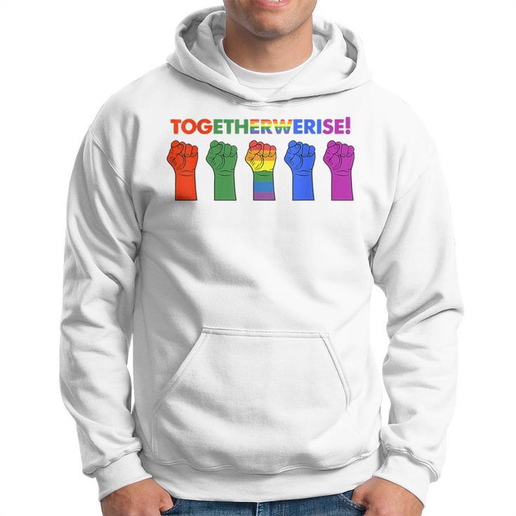 Together We Rise The First Pride Was A Riot Lgbt Pride Hoodie