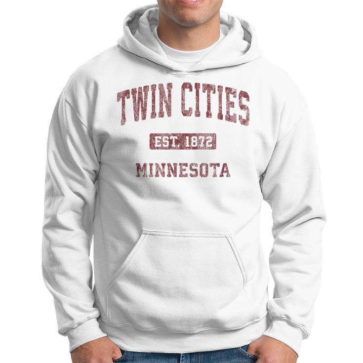 Twin Cities Minnesota Mn Vintage Athletic Sports Hoodie