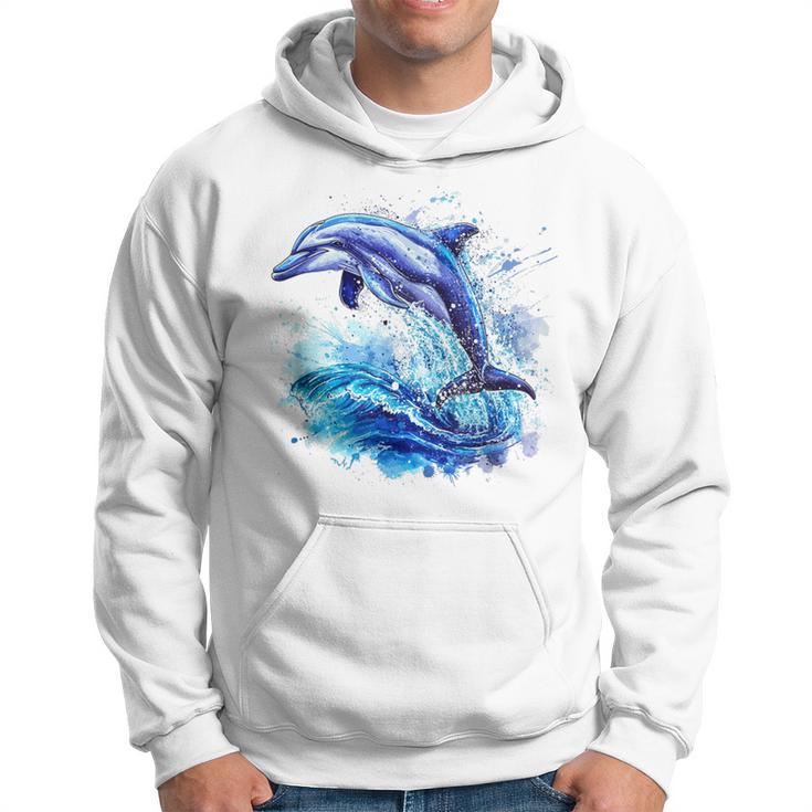 Underwater World With Dolphin Kapuzenpullover