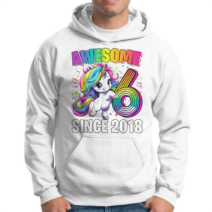 Unicorn 6Th Birthday 6 Year Old Unicorn Party Girls Outfit Hoodie