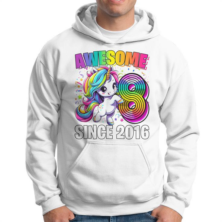 Unicorn 8Th Birthday 8 Year Old Unicorn Party Girls Outfit Hoodie