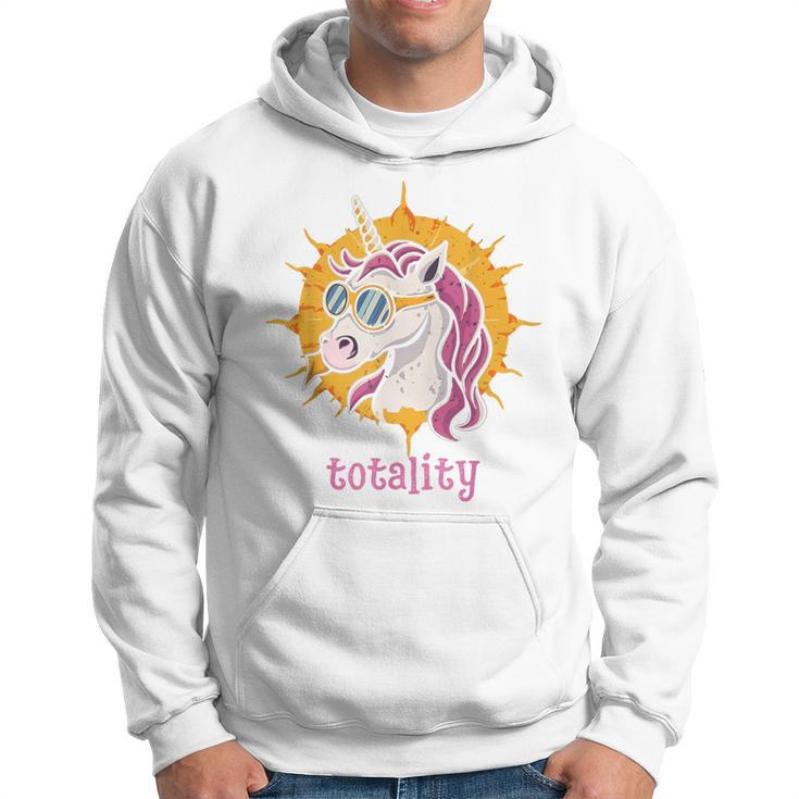 Unicorn Wearing Solar Eclipse Glasses Totality Solar Eclipse Hoodie