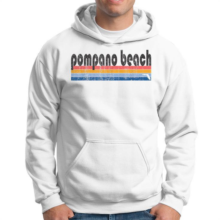 Vintage 80S Style Pompano Beach Fl Hoodie