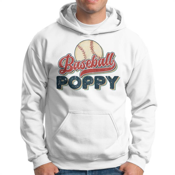Vintage Baseball Poppy Retro Baseball Pride Hoodie