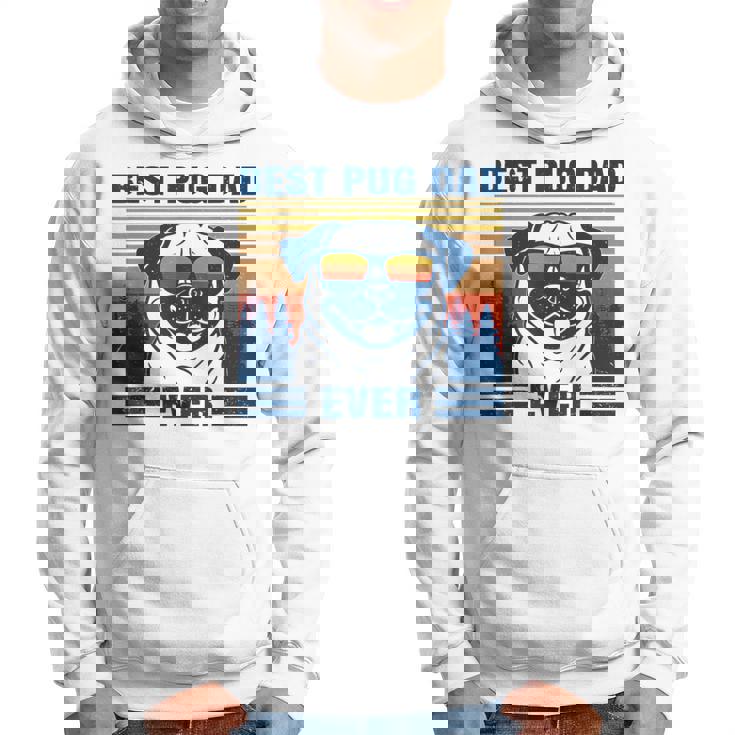 Vintage Best Pug Dad Ever Carlin Papa Cadeau De Noël Drôle Sweat à capuche