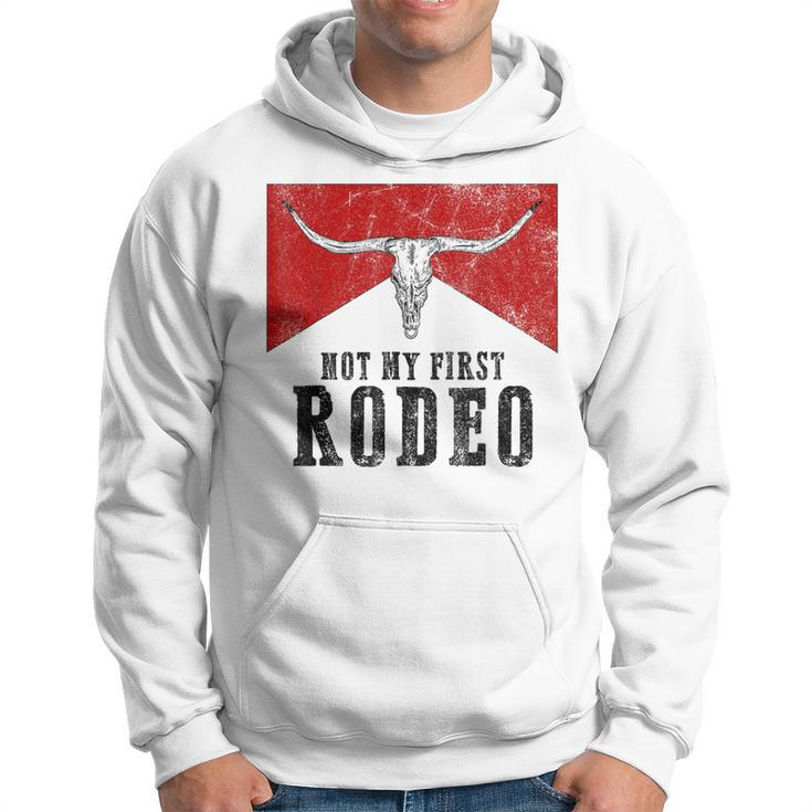 Vintage Bull Skull Western Life Country Not My First Rodeo Hoodie