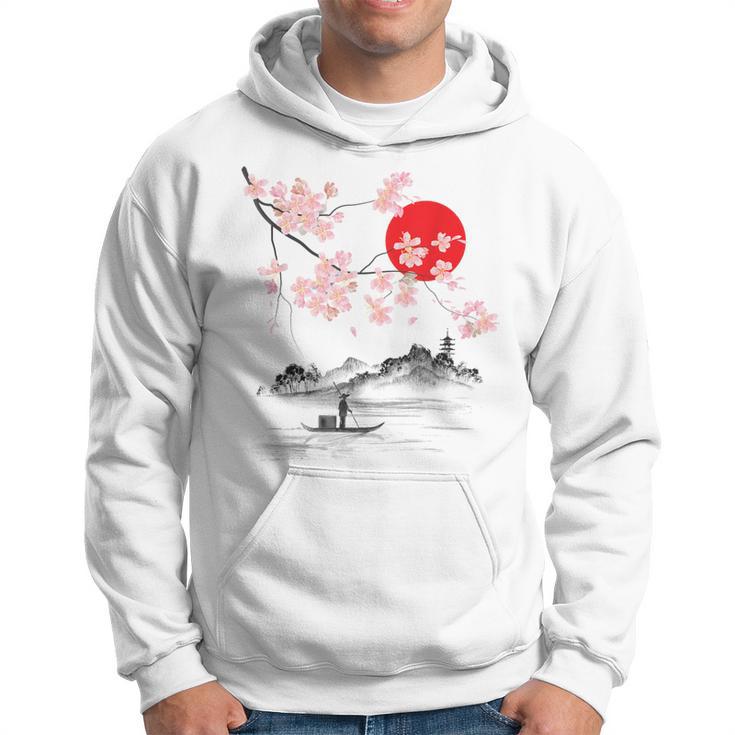 Vintage Cherry Blossom Sakura Japanese Art Sakura Hoodie