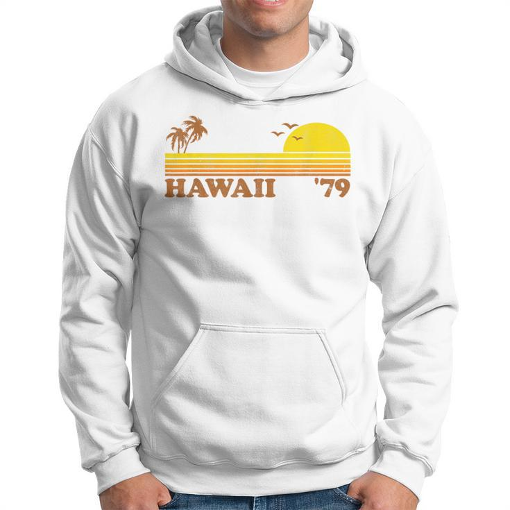 Vintage Hawaii Retro Hawaiian Beach Surfing 70'S Surf Hoodie