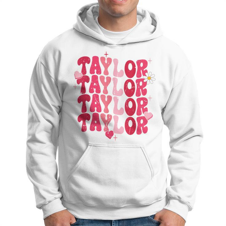 Vintage Taylor Personalized Name I Love Taylor Hoodie