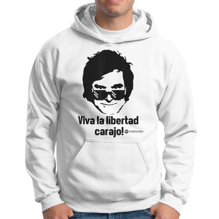 Viva La Libertad Carajo La Libertad Avanza Javier Milei Gray Hoodie