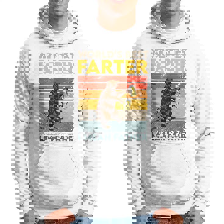 World's Best Farter I Mean Father Father's Day Bear Drinking Hoodie