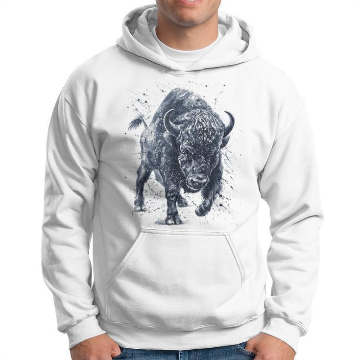 Wut Der Bestie Bison-Buffalo Im Vintage-Stil Hoodie
