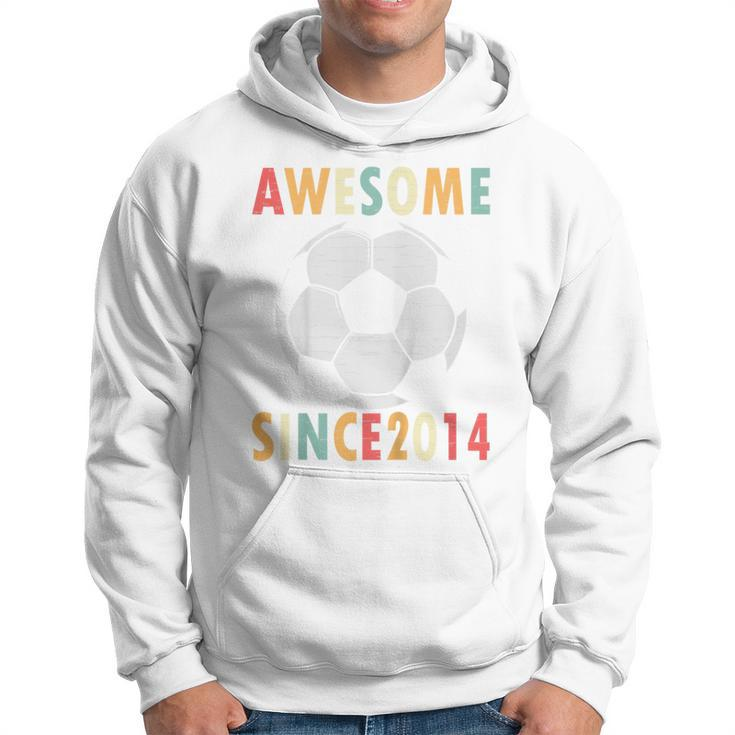 Youth 8Th Birthday Soccer Lover 8 Years Old Vintage Retro Hoodie
