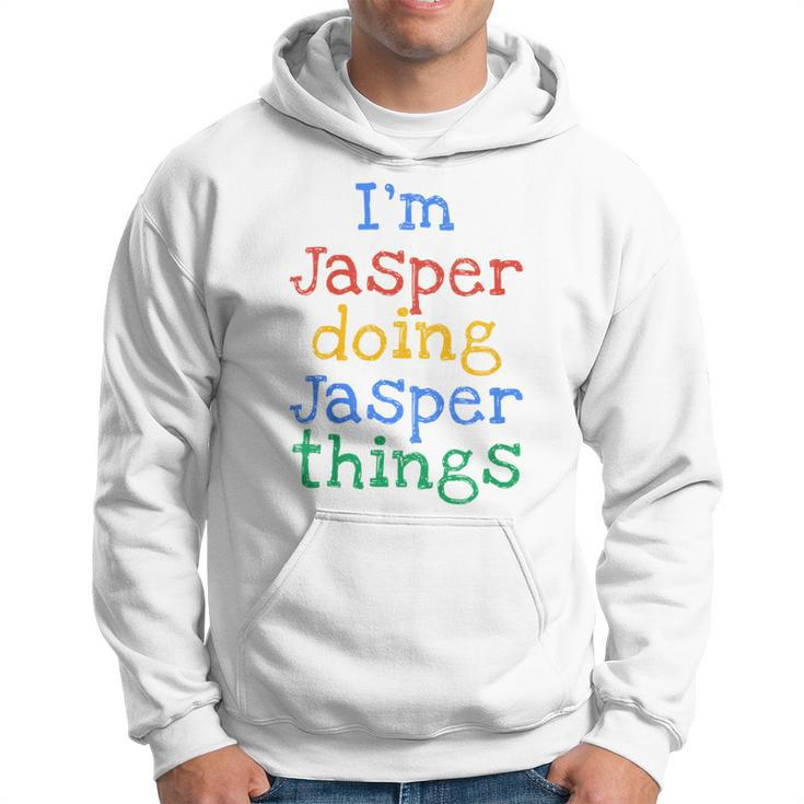 Youth I'm Jasper Doing Jasper Things Cute Personalised Hoodie