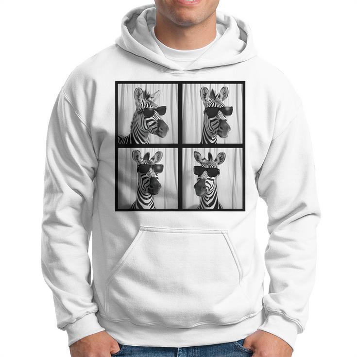 Zebra With Sunglasses Zoo Lover Safari Animal Photo Hoodie