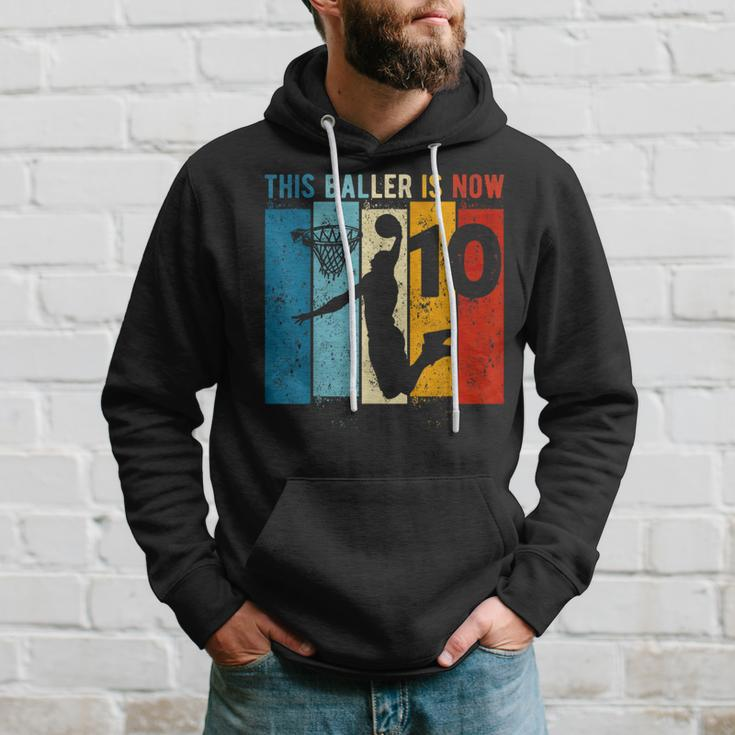 10 Year Old Basketball 10Th Birthday Boy Hoodie Gifts for Him