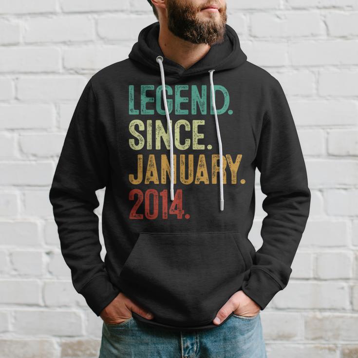 10 Years Old Legend Since January 2014 10Th Birthday Hoodie Gifts for Him