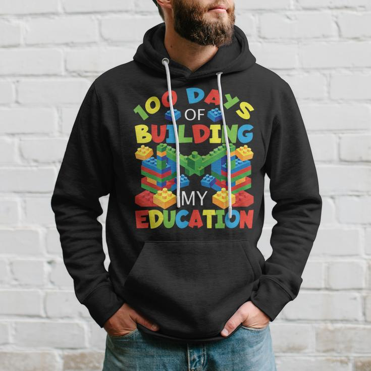 100 Days Of Building My Education Construction Block Hoodie Gifts for Him