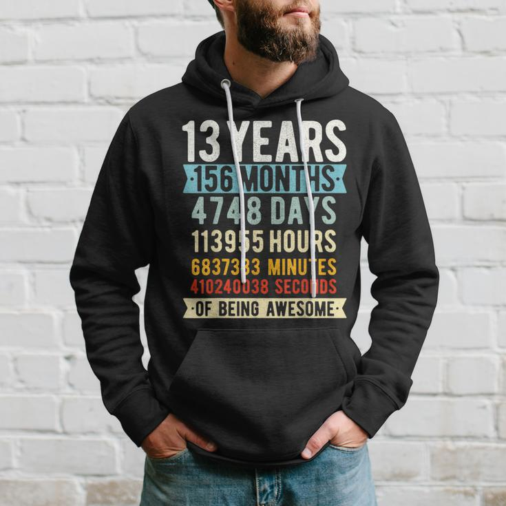 13Th Birthday 13 Years Old Vintage Retro 156 Months Hoodie Gifts for Him