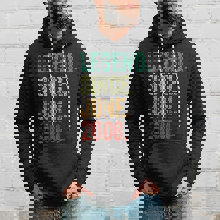 16 Years Old Legend Since June 2008 16Th Birthday Hoodie Gifts for Him