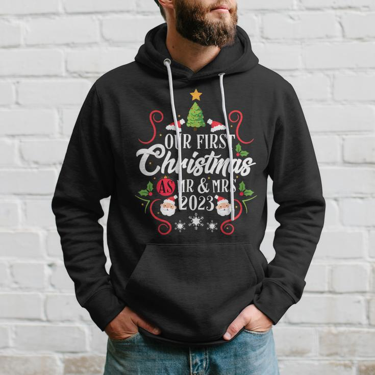 1St First Christmas As Mr And Mrs 2023 Couples Pajamas Hoodie Gifts for Him