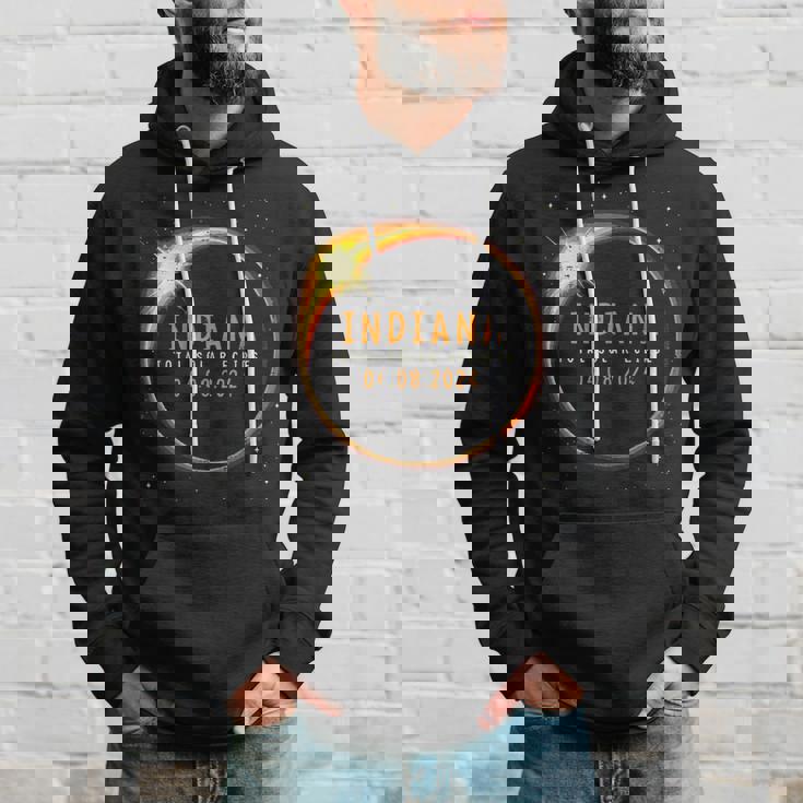 2024 Solar Eclipse Indiana Usa Totality Hoodie Gifts for Him