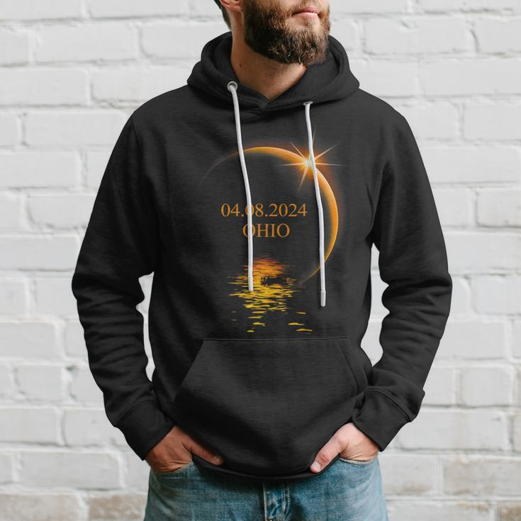2024 Solar Eclipse Ohio Usa Totality Hoodie Gifts for Him