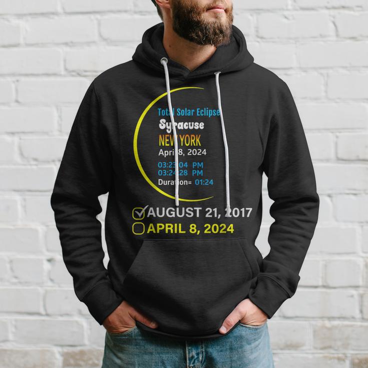 2024 Total Solar Eclipse April 8 New York Syracuse Hoodie Gifts for Him