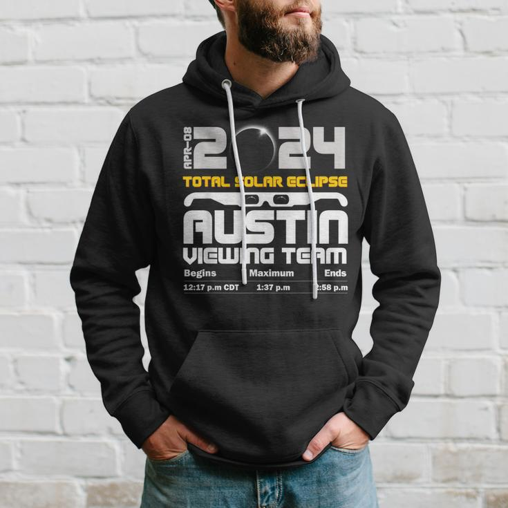 2024 Total Solar Eclipse Austin Tx Schedule Viewing Team Hoodie Gifts for Him