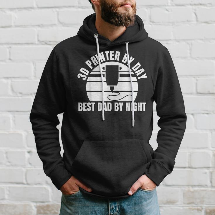 3D Printer By Day Best Dad By Night Fathers Day Hoodie Gifts for Him