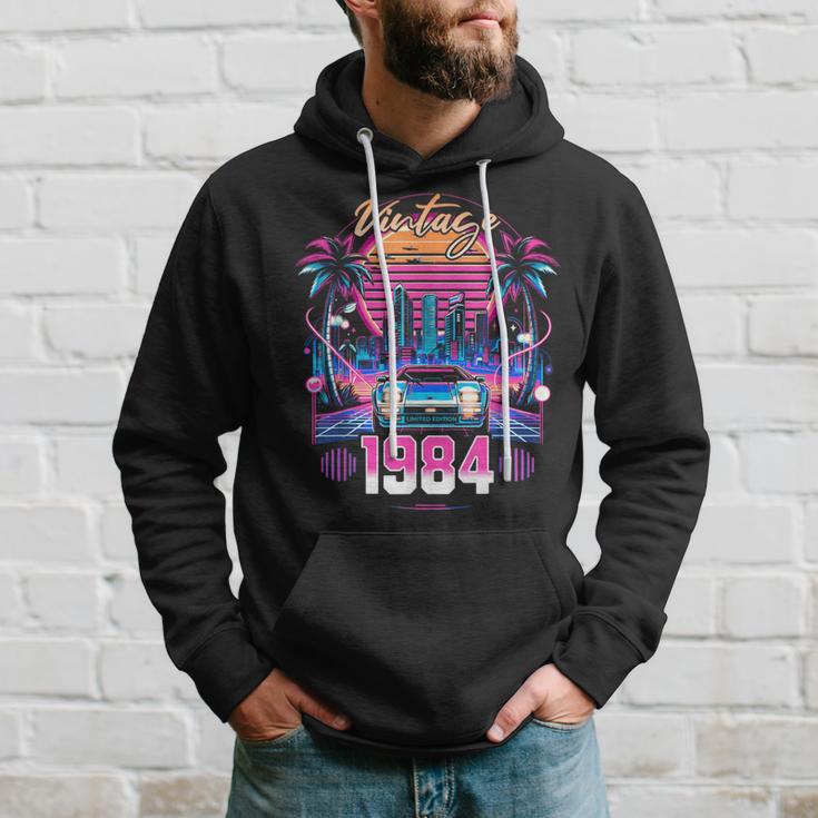 40 Years Old Synthwave Aesthetic Vintage 1984 40Th Birthday Hoodie Gifts for Him