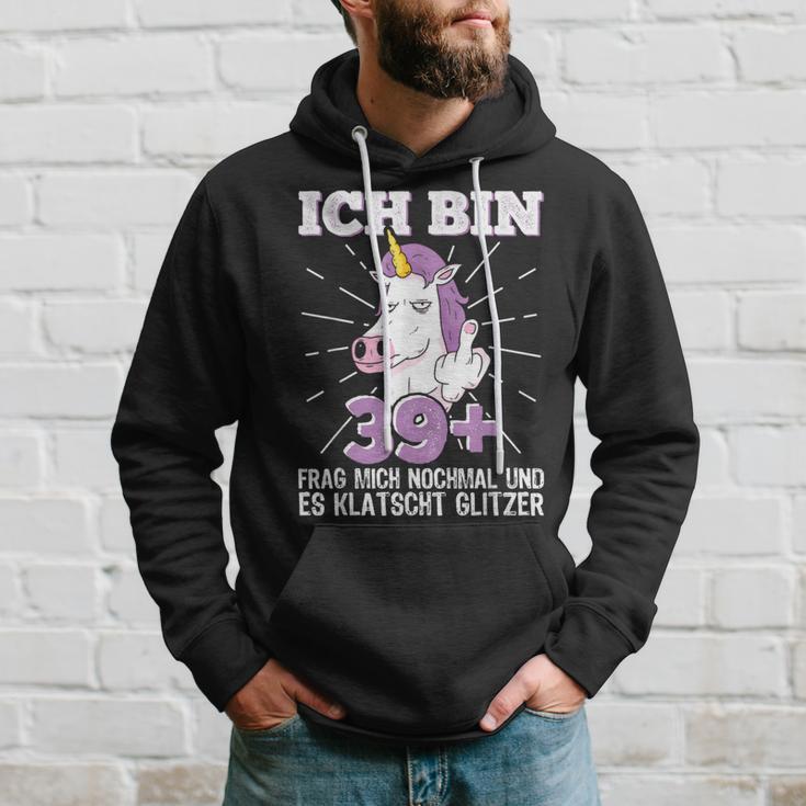 40S Birthday Ich Bin 39 Middle Finger 40 Jahre Old Kapuzenpullover Geschenke für Ihn