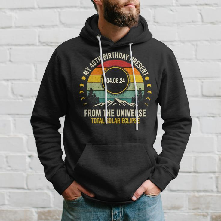 My 40Th Birthday Present From The Universe Solar Eclipse Hoodie Gifts for Him