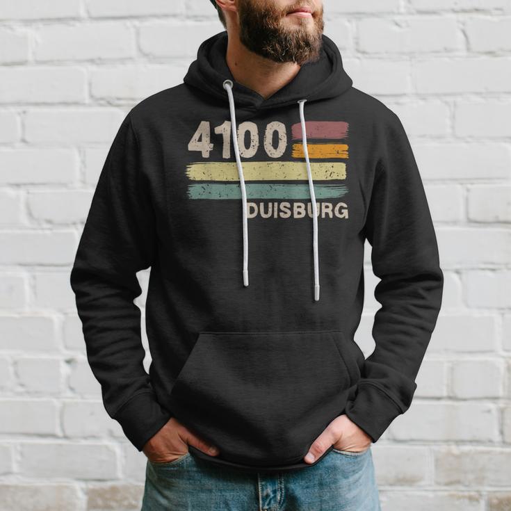 4100 Duisburg Retro Postcodes Old Postcode Vintage Hoodie Geschenke für Ihn