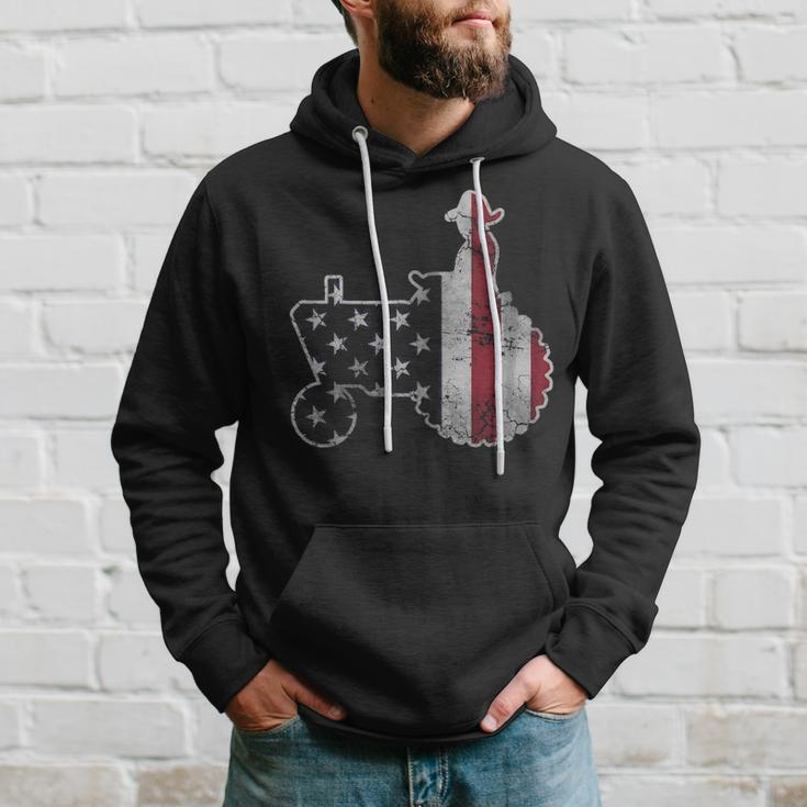 4Th Of July American Flag Tractor Usa Independence Day Hoodie Gifts for Him