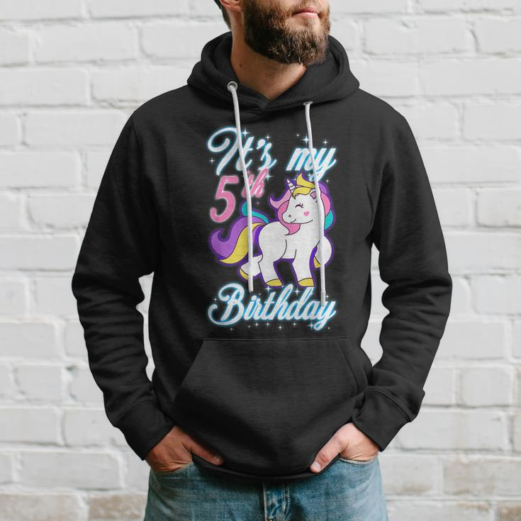 5 Year Unicorn Outfit Its My 5Th Birthday Hoodie Gifts for Him