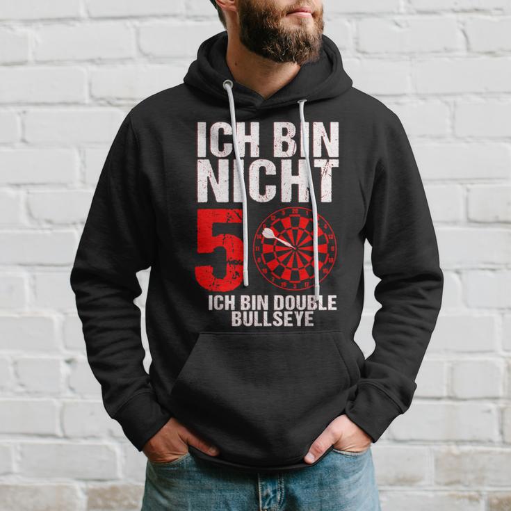 50 Geburtstag Geschenk Lustiges Dart Spruch Double Bullseye Hoodie Geschenke für Ihn