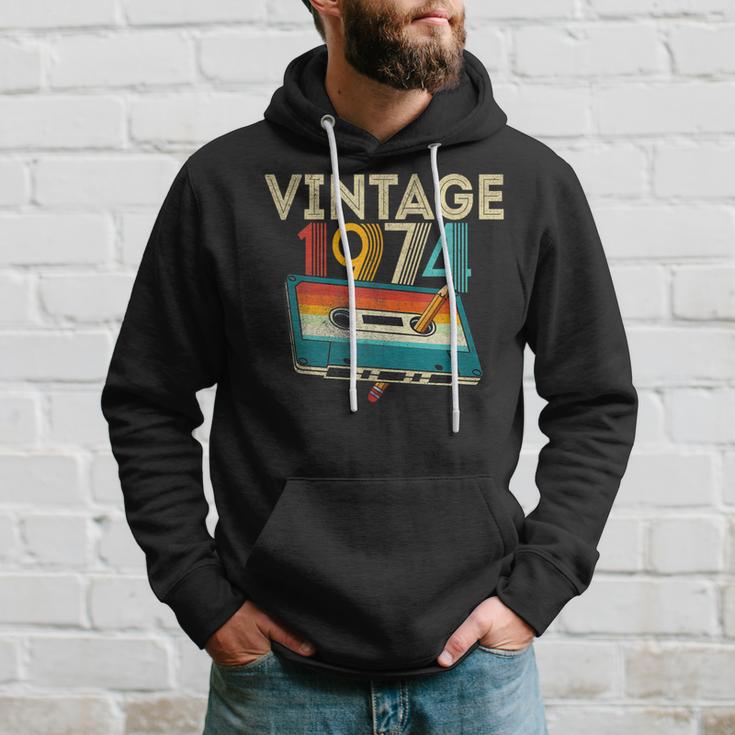 50 Year Old Vintage 1974 Cassette Tape 50Th Birthday Hoodie Gifts for Him