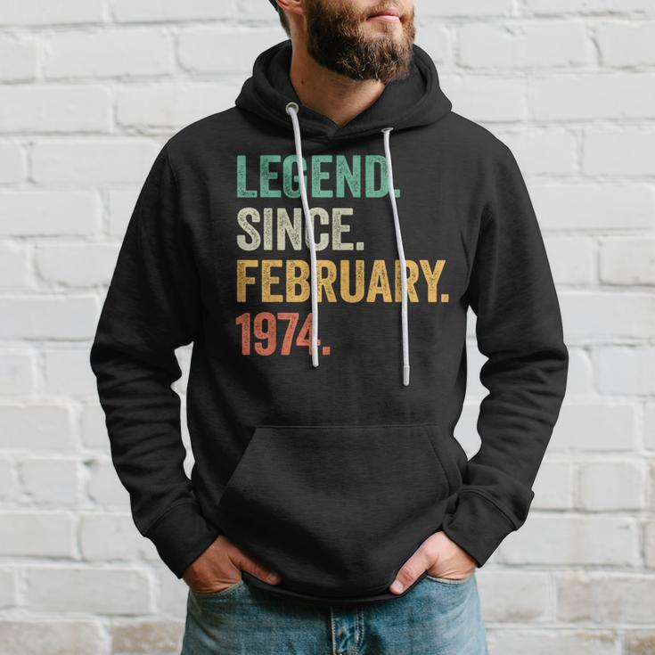 50 Years Old 50Th Birthday Legend Since February 1974 Hoodie Gifts for Him