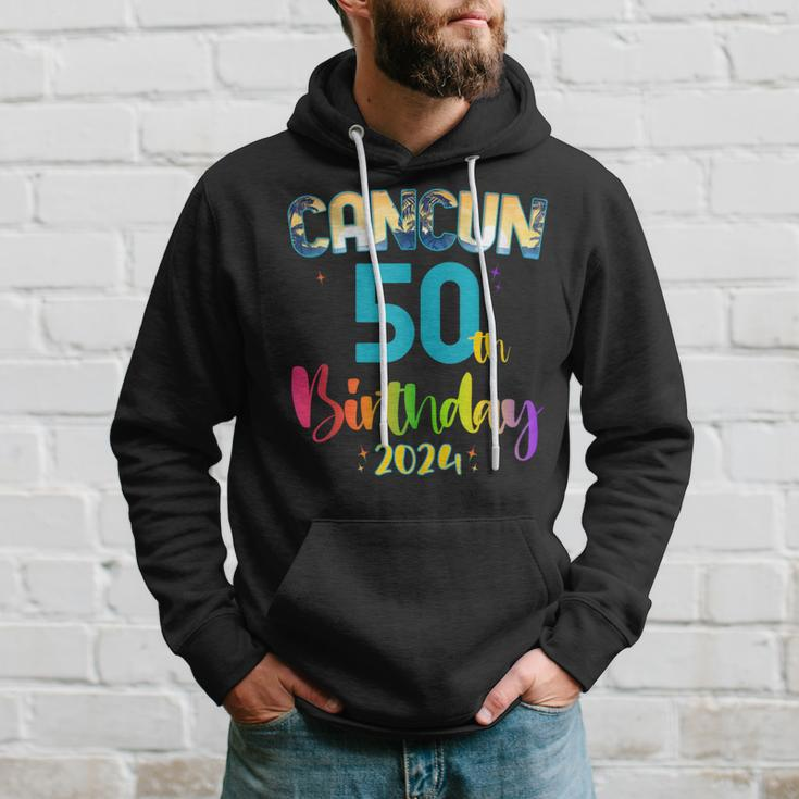 50 Years Old Birthday Party Cancun Mexico Trip 2024 B-Day Hoodie Gifts for Him