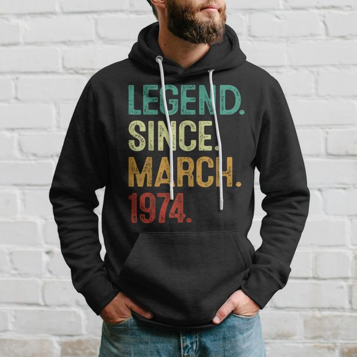 50 Years Old Legend Since March 1974 50Th Birthday Hoodie Gifts for Him