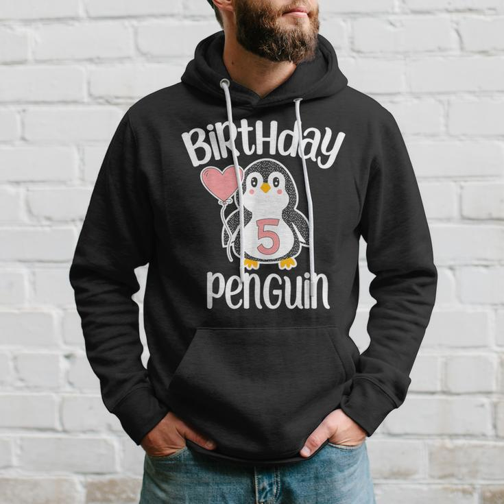 5Th Birthday Penguin 5 Year Old Birthday Hoodie Gifts for Him