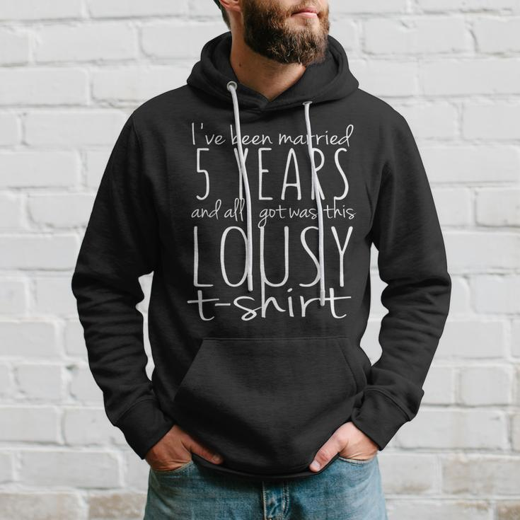 5Th Year Anniversary Five Year Wedding Married Hoodie Gifts for Him