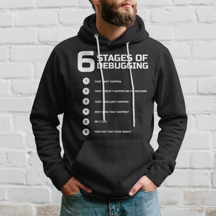 6 Stages Of Debugging Bug Coding Computer Programmer Hoodie Geschenke für Ihn