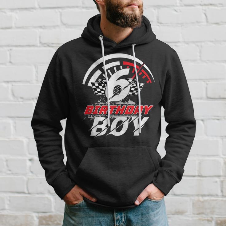 6 Year Old Race Car 6Th Birthday Boy Party Racing Pit Crew Hoodie Gifts for Him