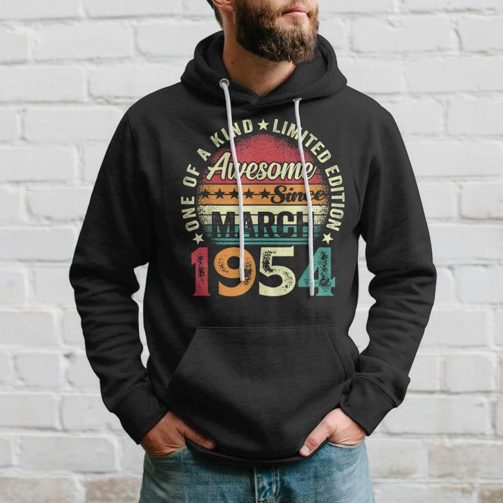 70 Year Old Vintage March 1954 70Th Birthday Women Hoodie Gifts for Him
